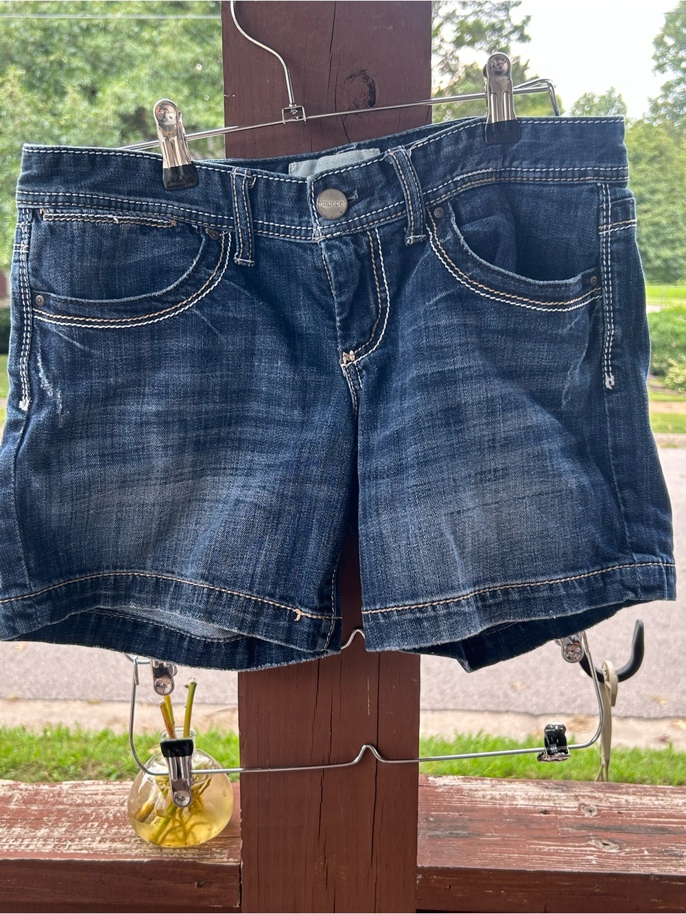 Maurices Dark Blue Denim Jean Shorts